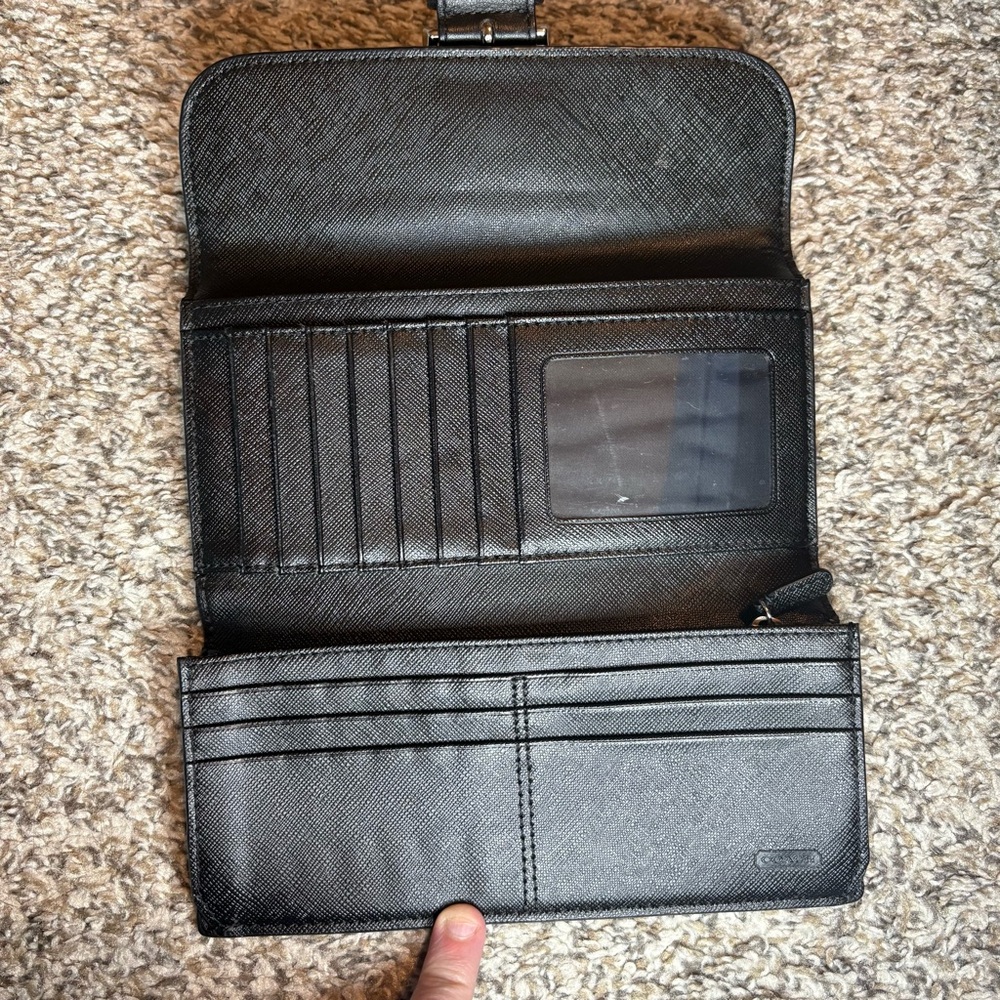 Coach signature wallet black and grey - Picture 3 of 8